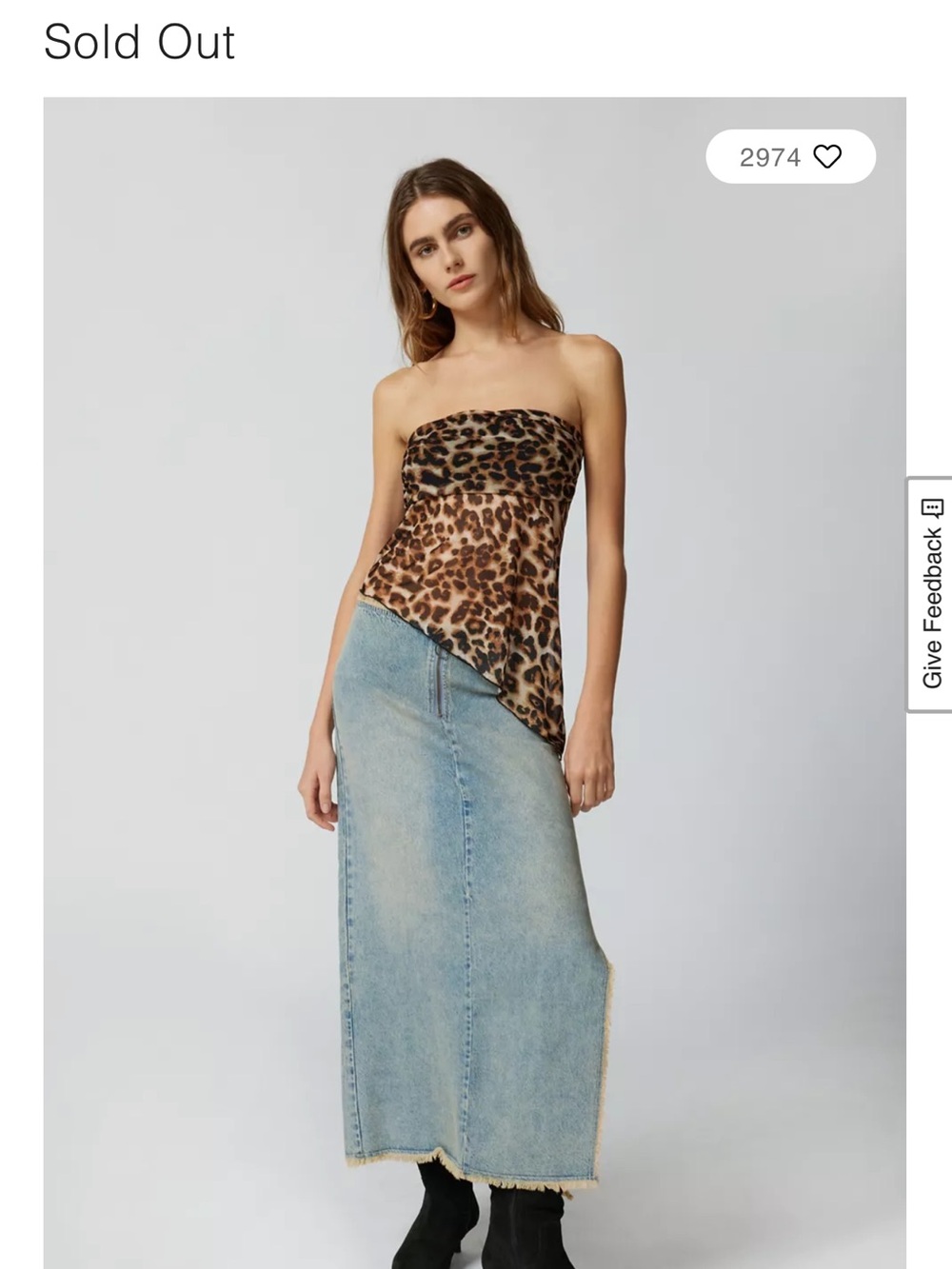 Urban Outfitters Leopard Print Strapless Top